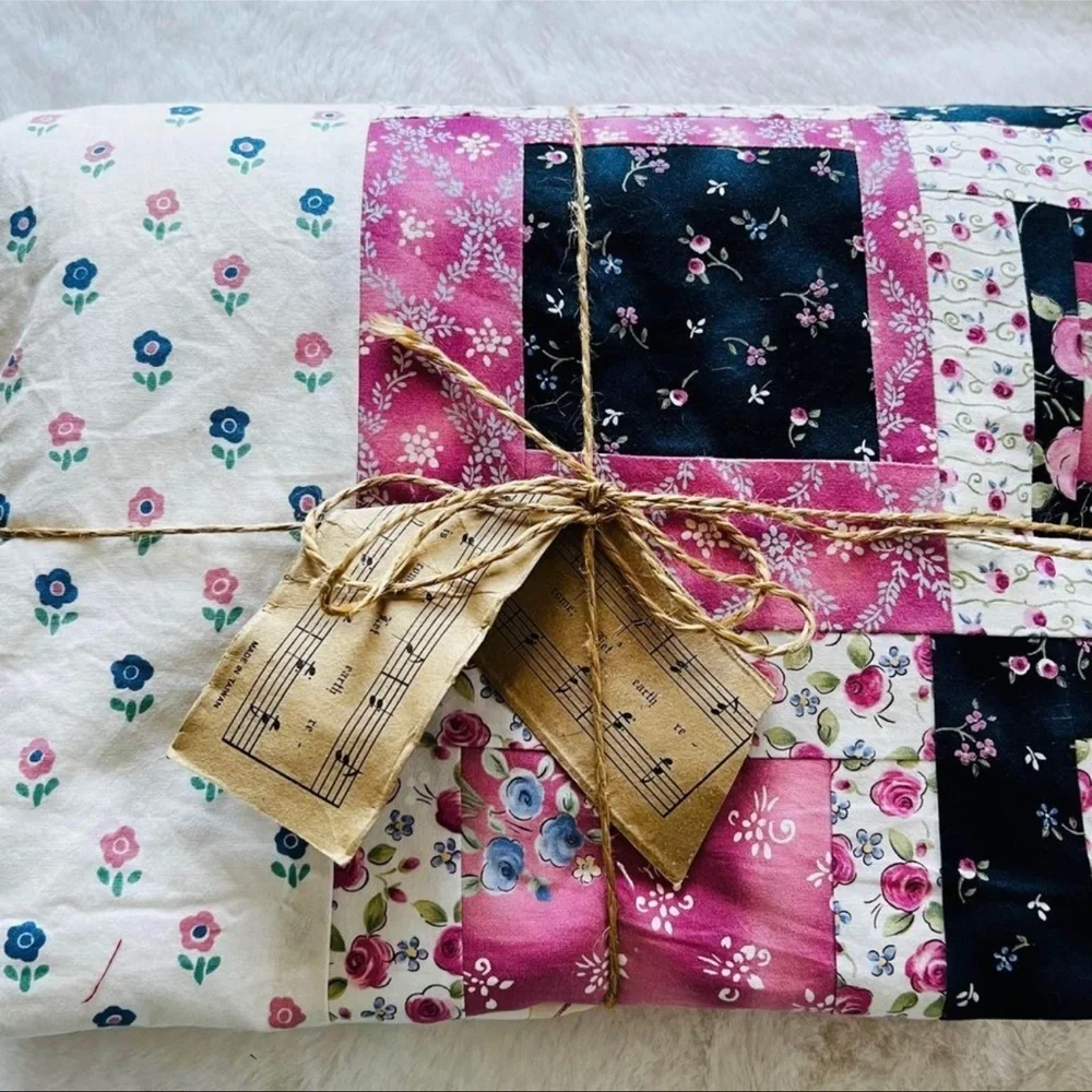 62”x72” New Twin Size Cotton Handmade Quilt .